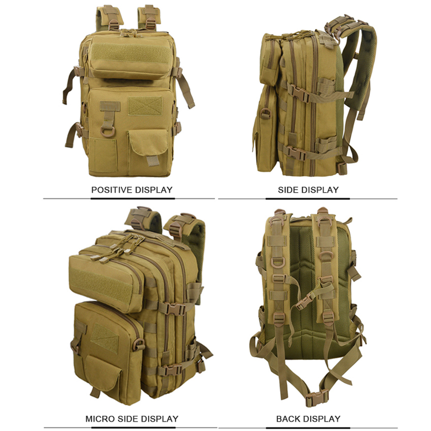 mochila táctica molle de camuflaje militar para acampar y caminar