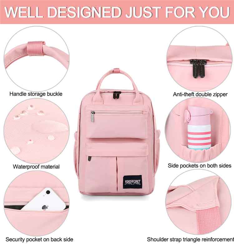 Mochila escolar personalizada de viaje de picnic para mujer