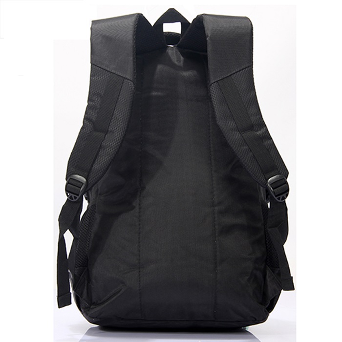 Mochila negra para portátil, mochila deportiva impermeable de nailon personalizada