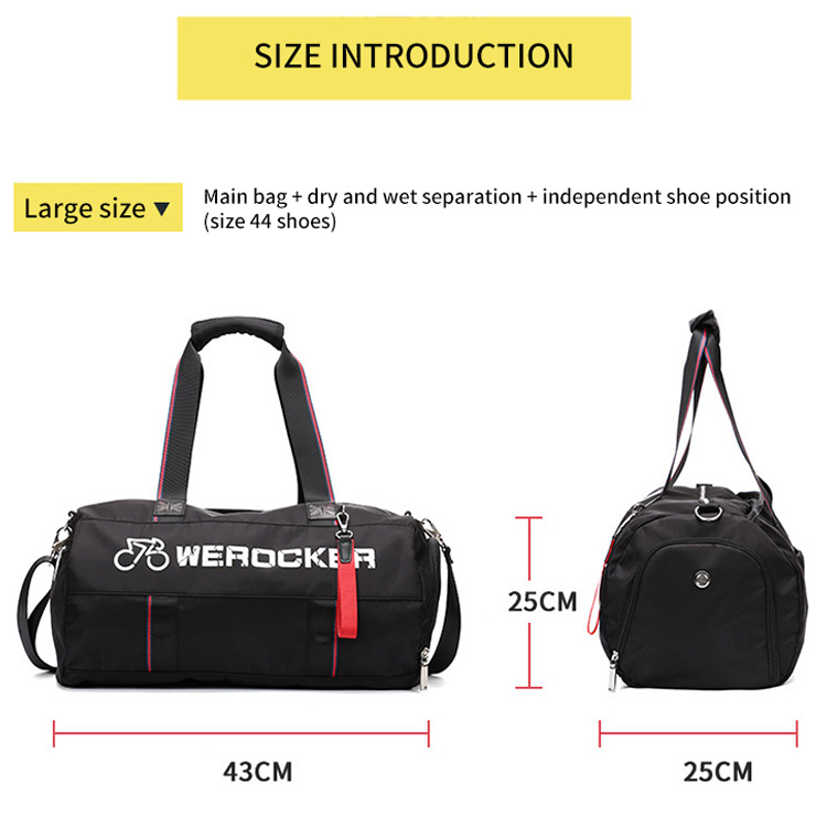 Deportes de viaje Duffel impermeable Nylon Fitness Gym Bag