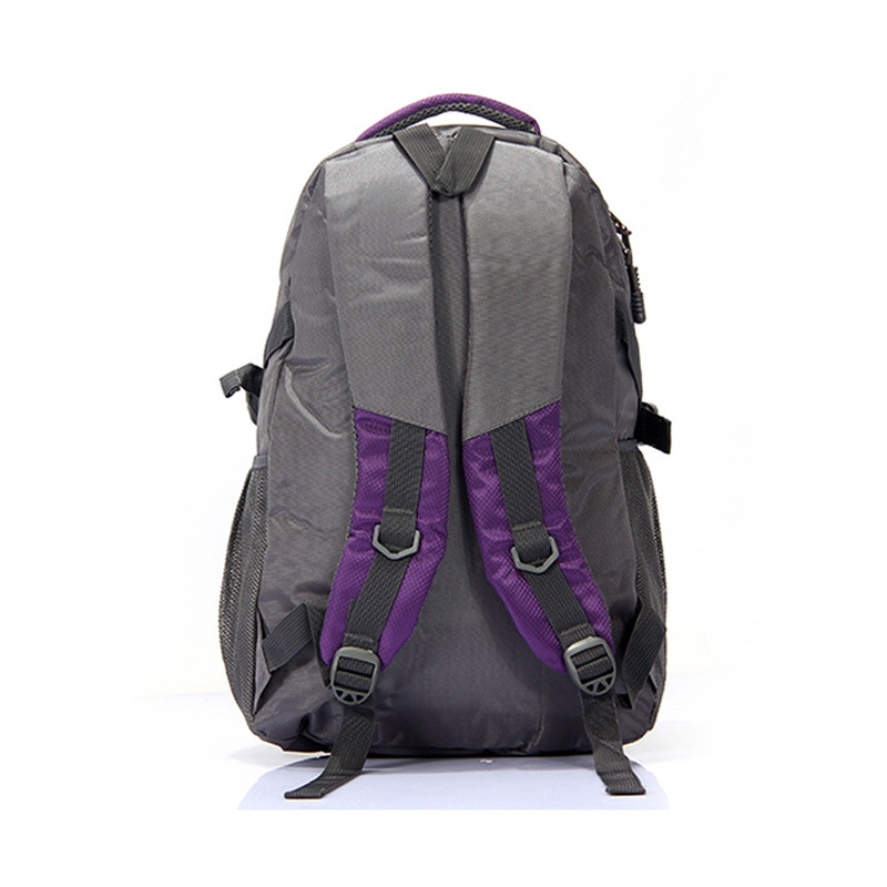 Mochila personalizada de viaje de poliéster morado para acampar unisex grande