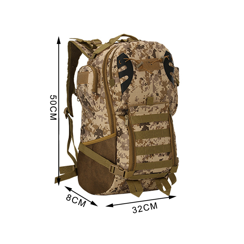 Mochila táctica militar molle para senderismo al aire libre impermeable de 45L