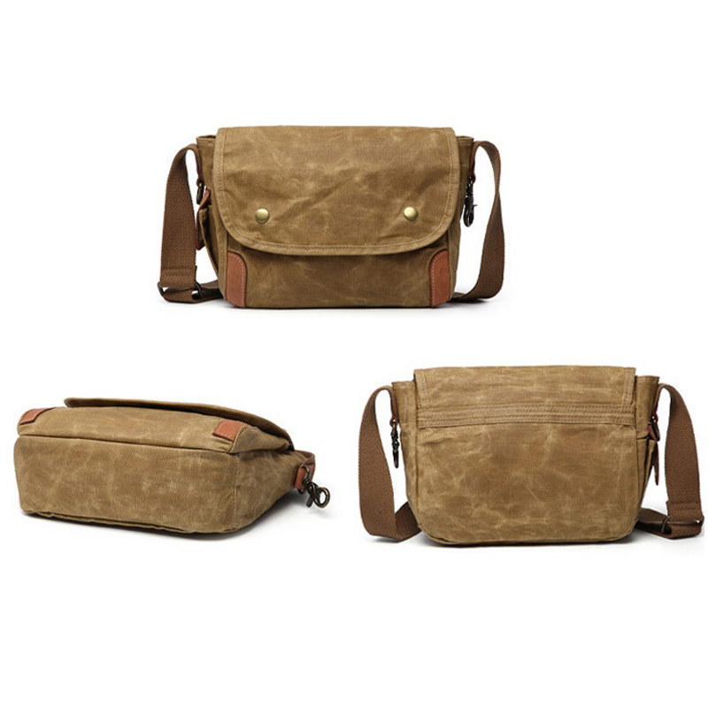 Bolsa de lienzo encerada de Satchel Crossbody de Messenger impermeable