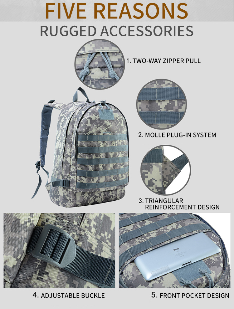 Jedi supervivencia nivel-3 camuflaje impermeable táctico 3D bolsa mochila