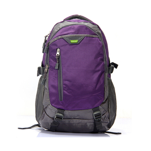 Mochila personalizada de viaje de poliéster morado para acampar unisex grande