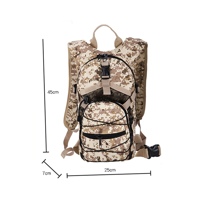 Mochila de montañismo de trekking de camuflaje grande de agua táctica militar