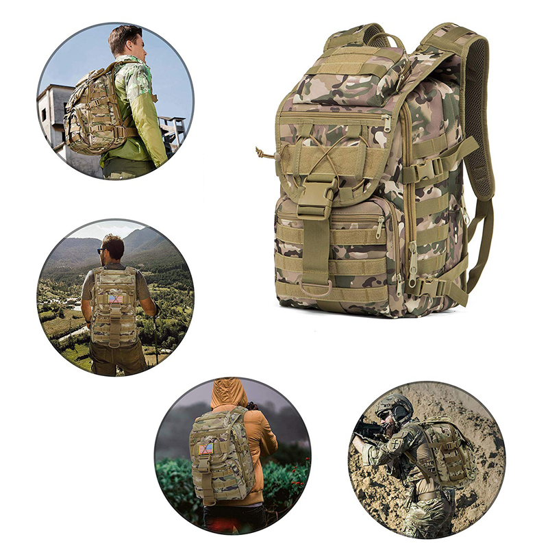 Montañismo senderismo impermeable gran mochila de camuflaje