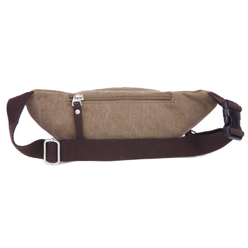 Riñonera de lona de viaje para hombre en blanco Fanny Pack