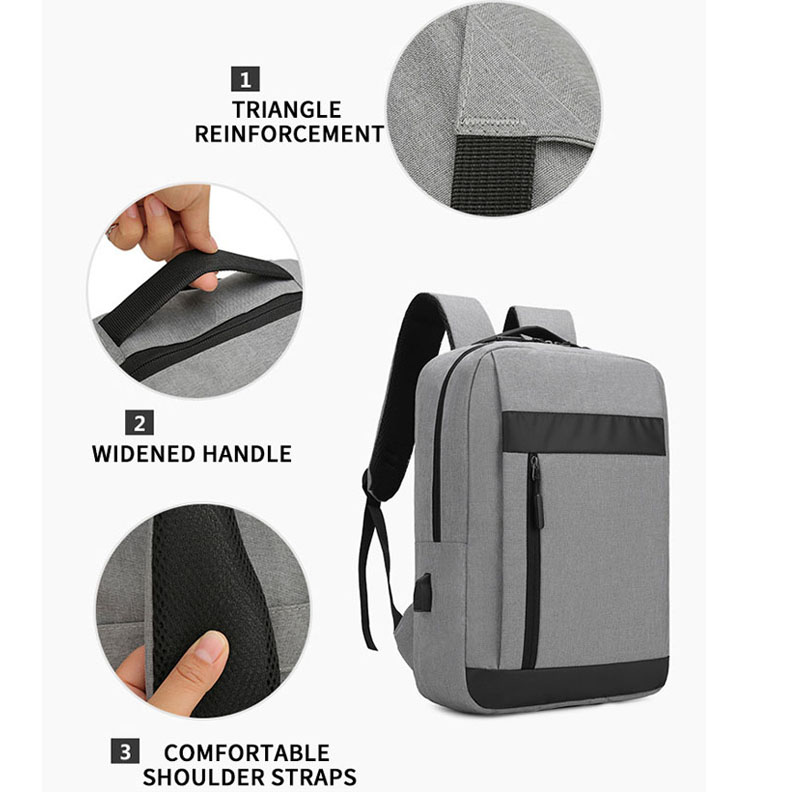 Mochila para computadora portátil antirrobo de negocios de viaje a prueba de agua inteligente usb