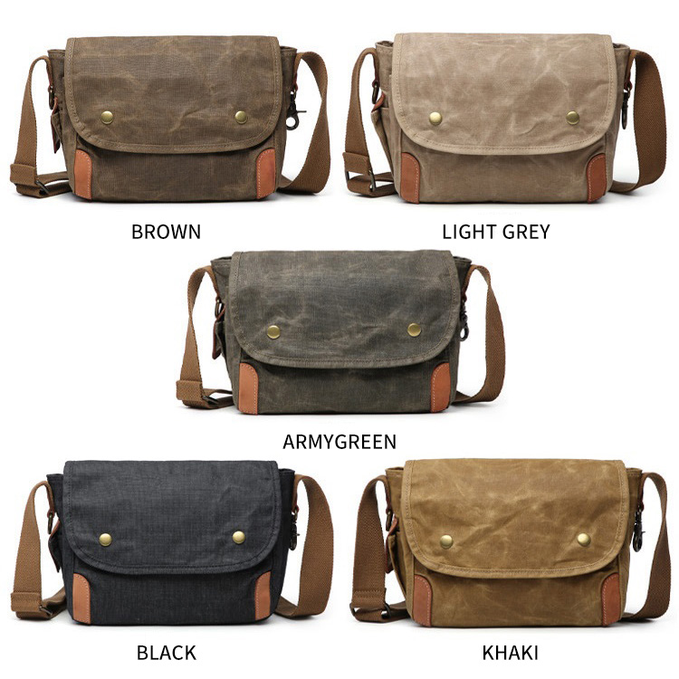 Bolsa de lienzo encerada de Satchel Crossbody de Messenger impermeable